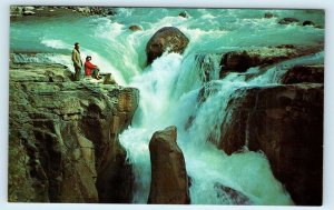 CANADIAN ROCKIES, Canada ~ SUNWAPTA FALLS on ICEFIELD Highway c1960s Postcard