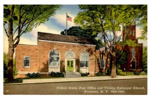 NY -  Fredonia. US Post Office & Trinity Episcopal Church