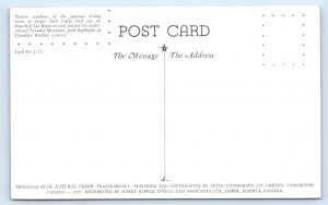 Jasper Park Lodge Restaurant interior CANADA Postcard