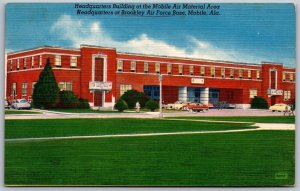 Vtg Mobile AL Brookley Air Force Base Headquarters Material Area 1940s Postcard