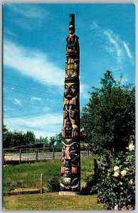 Juneau Alaska 1950s Postcard The Famous Old Witch Totem Pole