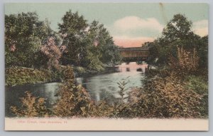 Brandon Vermont~Otter Creek Sanderson Covered Bridge~c1905 Postcard 