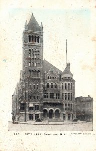 Vintage Postcard City Hall Building Historic Landmark Syracuse New York NY