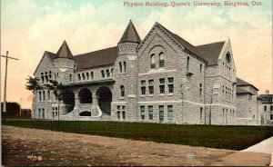 VINTAGE POSTCARD PHYSICS BUILDING AT QUEEN'S UNIVERSITY KINGSTON ONTARIO c. 1910