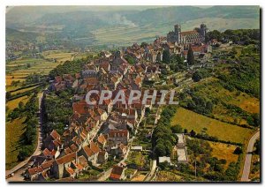 Modern Postcard Vezelay Yonne Aerial view