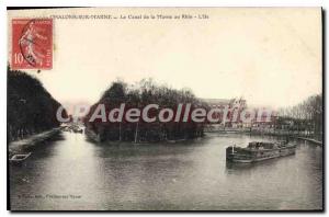 Old Postcard Chalons Sur Marne Canal De La Marne