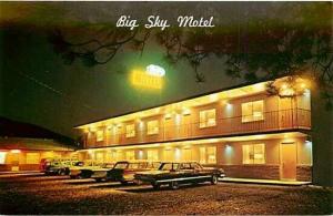 MT, Superior, Montana, Big Sky Motel, 1950s Cars, Dexter Press 23595-C