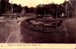 Pennsylvania New Castle Entrance To Cascade Park 1908