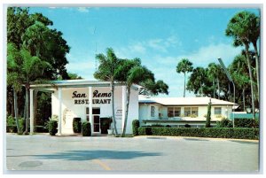 1968 San Remo Restaurant And Cocktail Lounge Daytona Beach Florida FL Postcard