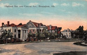 J39/ Birmingham Alabama Postcard c1910 Highland Ave Homes 145