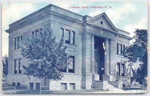Vintage Carnegie Library Parkersburg WV Early 1900s Postcard