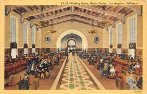 Waiting Room, Union Station Los Angeles, Calif., USA Amtrak Train Unused 