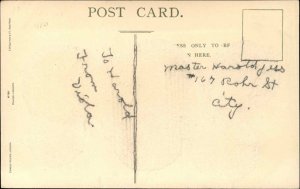 Ethel DeWees Nister Christmas Children Gather Holly c1910 Vintage Postcard