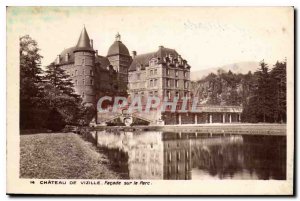 Old Postcard Chateau de Vizille Facade of the Park