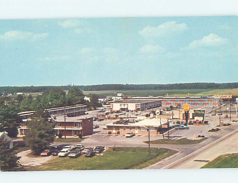 Pre-1980 QUALITY INN MOTEL & TEXACO GAS STATION Salisbury Maryland MD hs3966