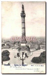 Old Postcard Brussels Column Du Congres