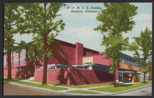 Alabama ANNISTON Y.M.C.A. Building Distributed by Moore News Co. ~ Chrome