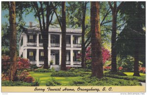 ORANGEBURG, South Carolina; Berry Tourist Home, 30-40s