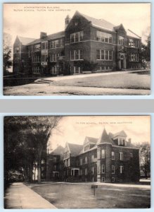 2 Postcards TILTON, New Hampshire NH ~ TILTON SCHOOL Administration Building