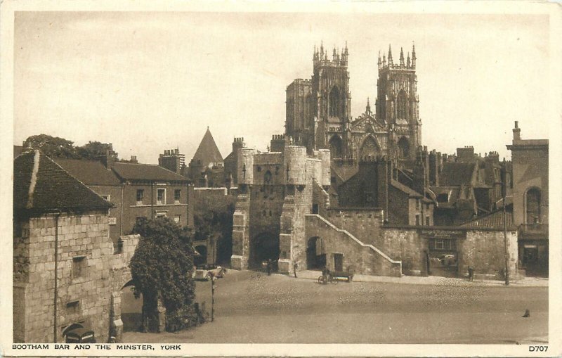 Postcard UK England Bootham bar and minster York