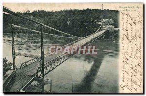 New York- Suspension Bridge of Lewingston- Old Postcard