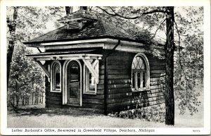 Vtg Dearborn MI Luther Burbank Office Greenfield Village 1930s Postcard