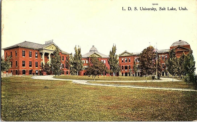 L. D. S. University Salt Lake Utah Vintage Postcard Standard View Card 