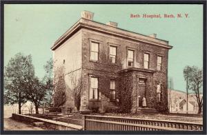 Bath NY Bath Hospital 1900s-1910s Postcard