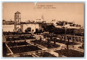 c1940's The Illustrious Mavoc Garden Of The Medersa Rabat Morocco Postcard