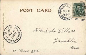 Roslindale MA Washington St.  c1905 Postcard