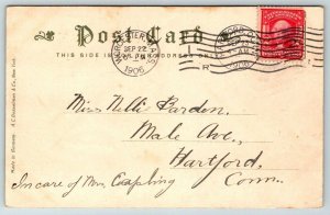 Point Pleasant Lake  Webster  Massachusetts  Postcard  1906