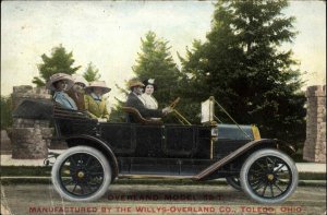 Auto Car Promo Willys-Overland Model 59-T Toledo OH c1910 Postcard