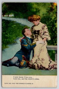 Soldier and Lady I Only Know I  Love You 1910 Norfolk To Hagerstown Postcard Y29