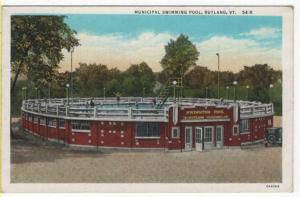 Rutland, Vermont, View of The Municipal Swimming Pool, 1948