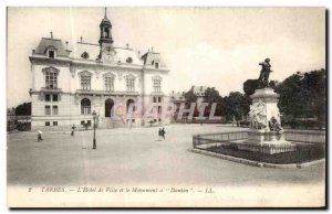 Old Postcard Tarbes The City Hotel and the Danton monument