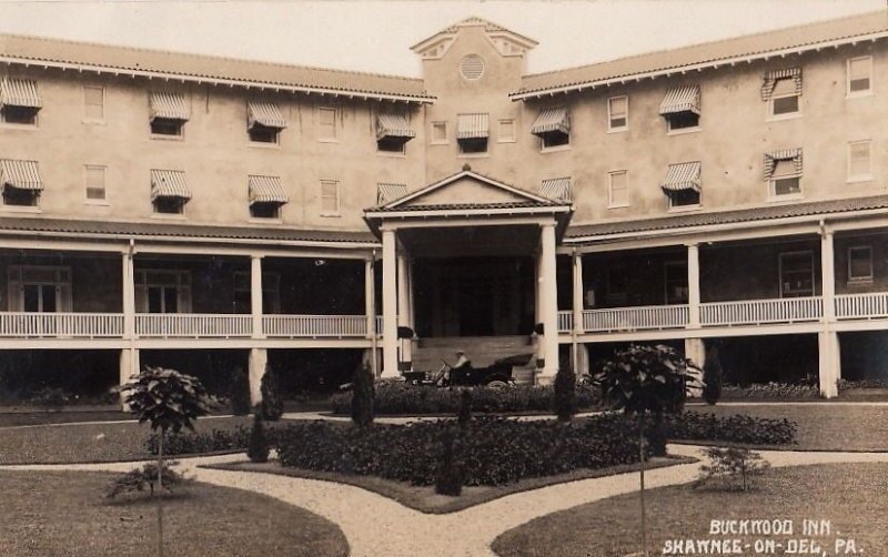 Postcard RPPC Buckwood Inn Shawnee on Delaware PA