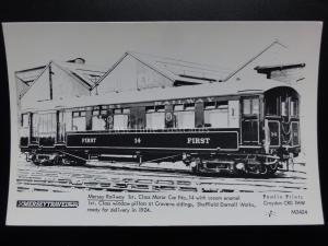 MERSEY RAILWAY 1st Class Carriage Cravens Sidings, Pamlin Print Postcard No.3434