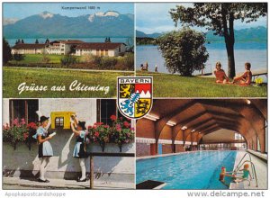 Strandkurhaus mit Hallenbad Gruss aus Chieming am Chiemsee Germany