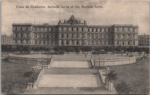 Argentina Buenos Aires Casa de Gobierno Fachada Hacia el Rio Postcard C140