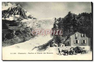 Old Postcard Chamonix Pavilion and Bossons glacier