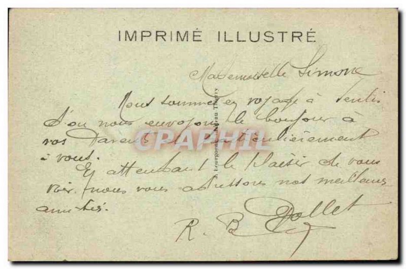 Senlis Old Postcard Panoramic view