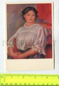 475372 GDR East Germany Renoir seated young girl Old postcard