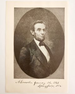 1888 Abraham Lincoln In 1861 Wood Engraving Print Victorian Ephemera DWNN11