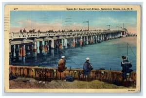 1944 Cross Bay Boulevard Bridge Rockaway Bridge Long Island NY Postcard