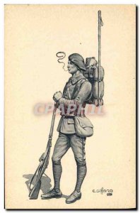 Old Postcard Militaria Alpine Hunters