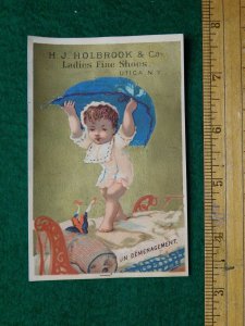 1870s-80s M Kennedy Ladies Fine Shoes Wabasha, MN Victorian Trade Card F14