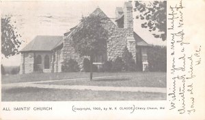 Chevy Chase Maryland All Saints' Church, Undivided Back, Vintage Postcard U17939