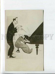 3172677 CARICATURE Conductor pionist by ROBERT vintage TSENTER