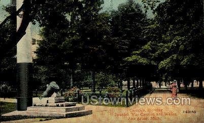 Spanish War Cannon & Walks in Ann Arbor, Michigan