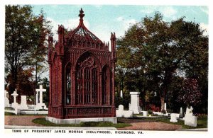 Postcard CEMETERY SCENE Richmond Virginia VA AQ7454